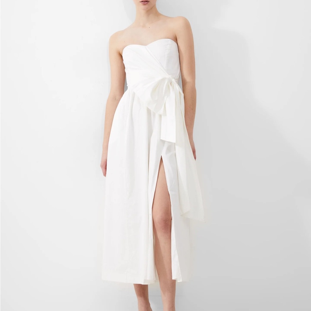 French connection white bow dress